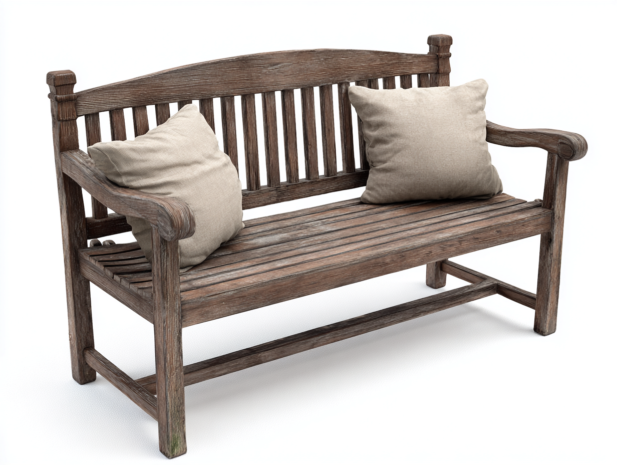 Gartenbank Holz 140x60x92 cm - Braun - Klassischer Stil für Garten und Terrasse-Dengohub