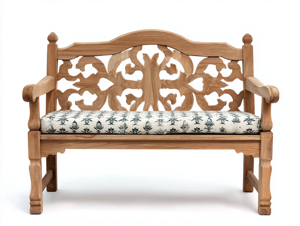 Gartenbank Holz 125x60x95 cm - Natur - Klassischer Stil für Garten und Terrasse-Dengohub