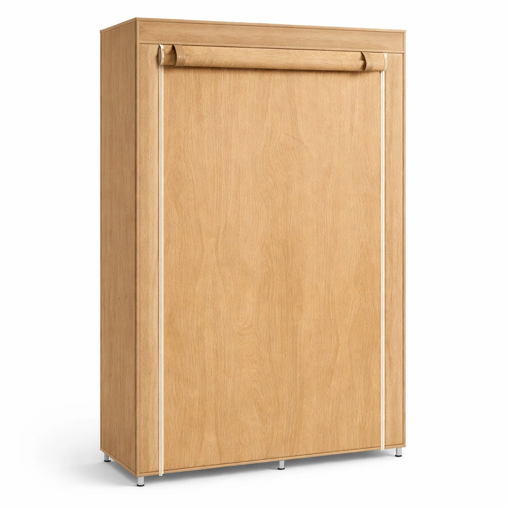Armoire Pliable Textile Effet Bois-Arvirox