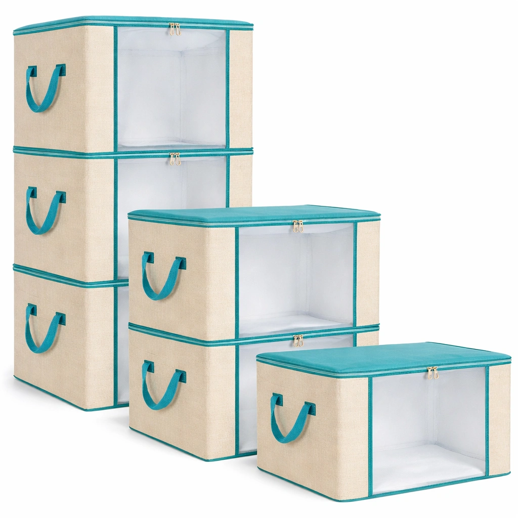 Bo?te de Rangement Pliable Tissu Fentre Transparente-Arvirox