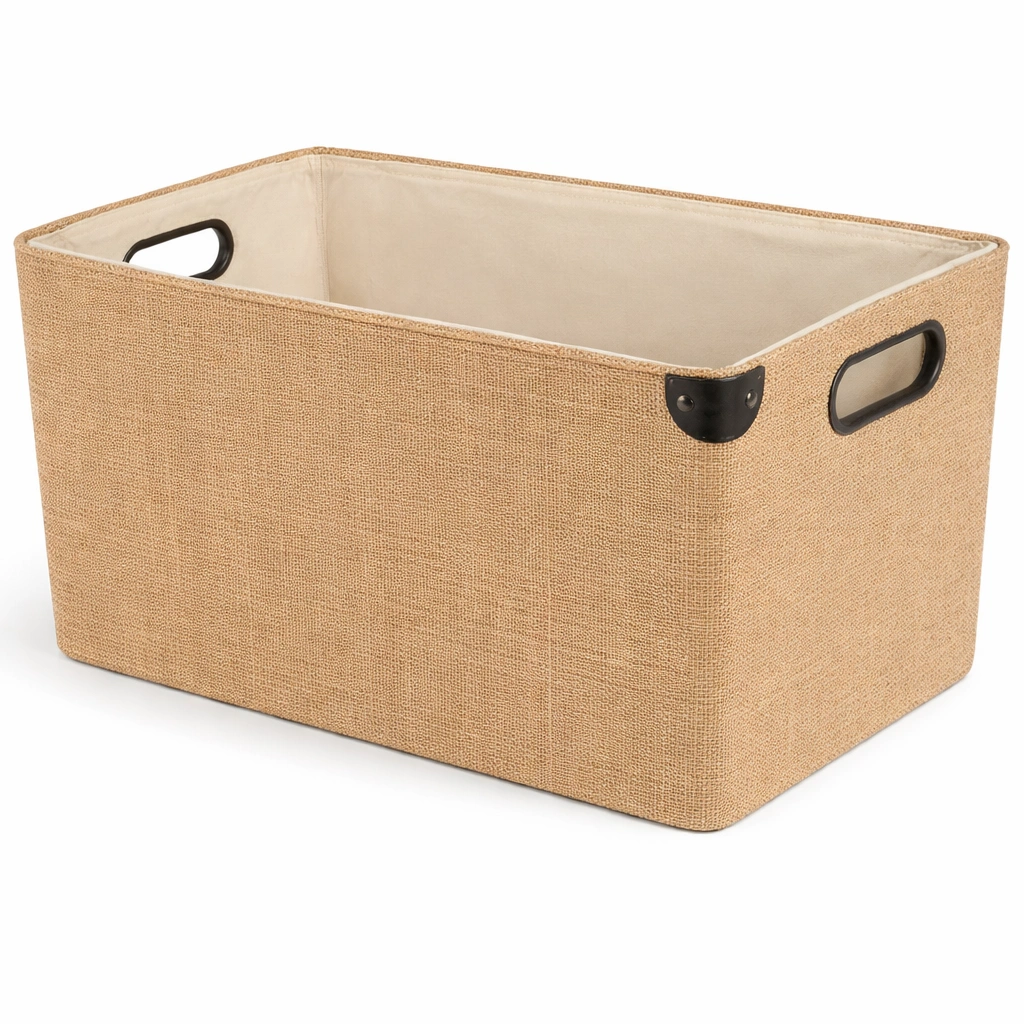 Panier de Rangement Tissu Lin Rectangulaire-Arvirox