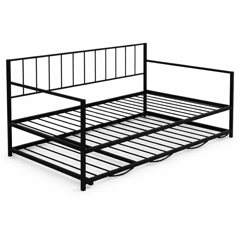 Lit de Jour Réglable avec Éclairage LED et Station de Charge