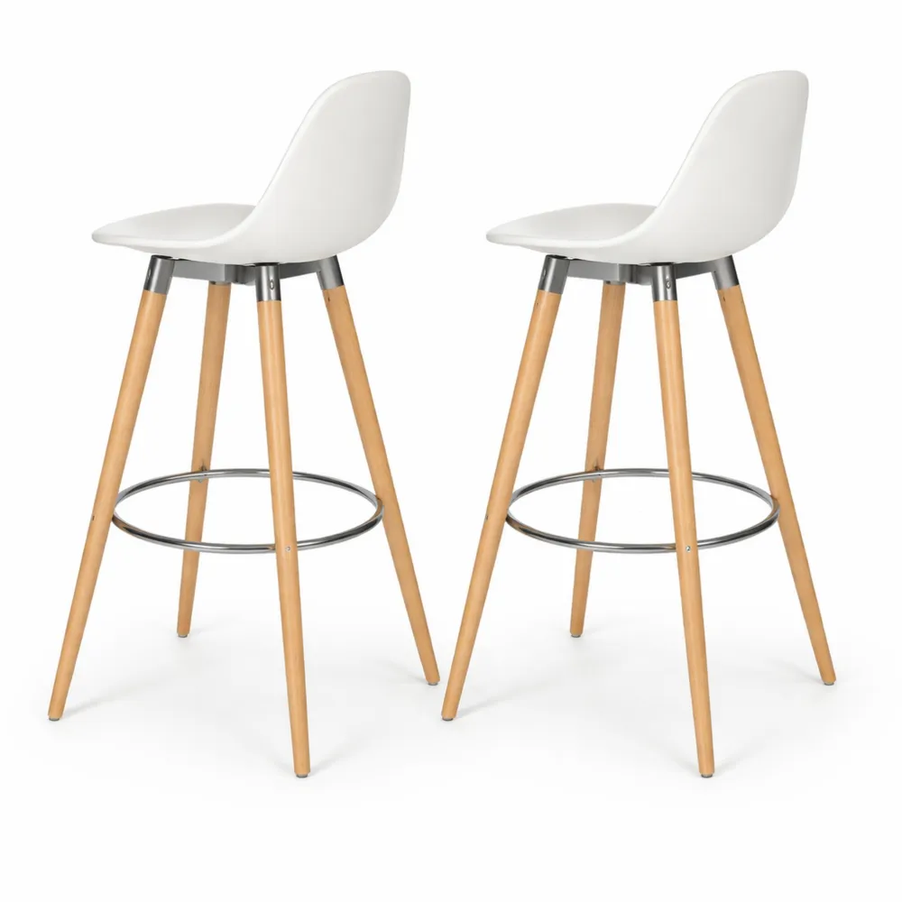 Ensemble de 2 tabourets de bar hauteur réglable avec repose-pieds