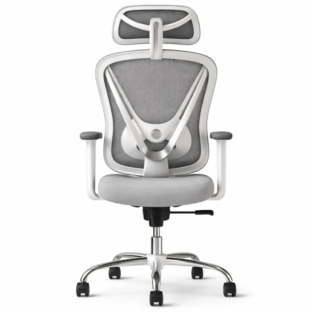 Sedia ergonomica regolabile con supporto lombare e braccioli 3D