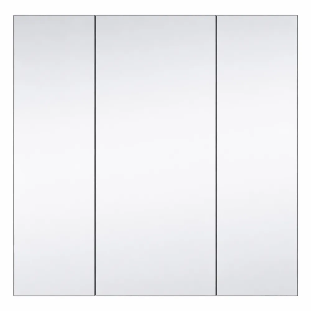 Armadietto da Bagno a Specchio con Ante e Ripiani Regolabili Bianco