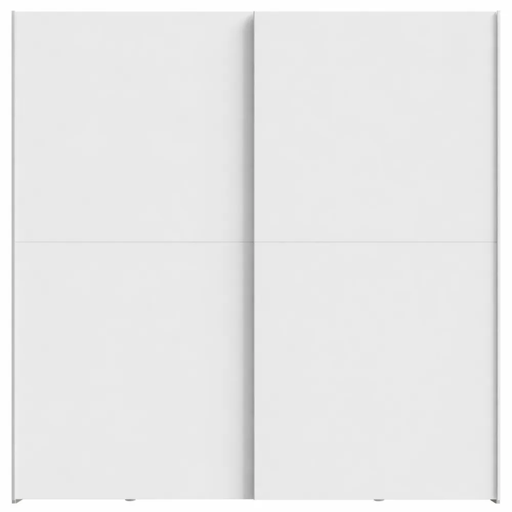 Armadio con ante scorrevoli in legno truciolare, disponibile in due colori, 200x191x61 cm