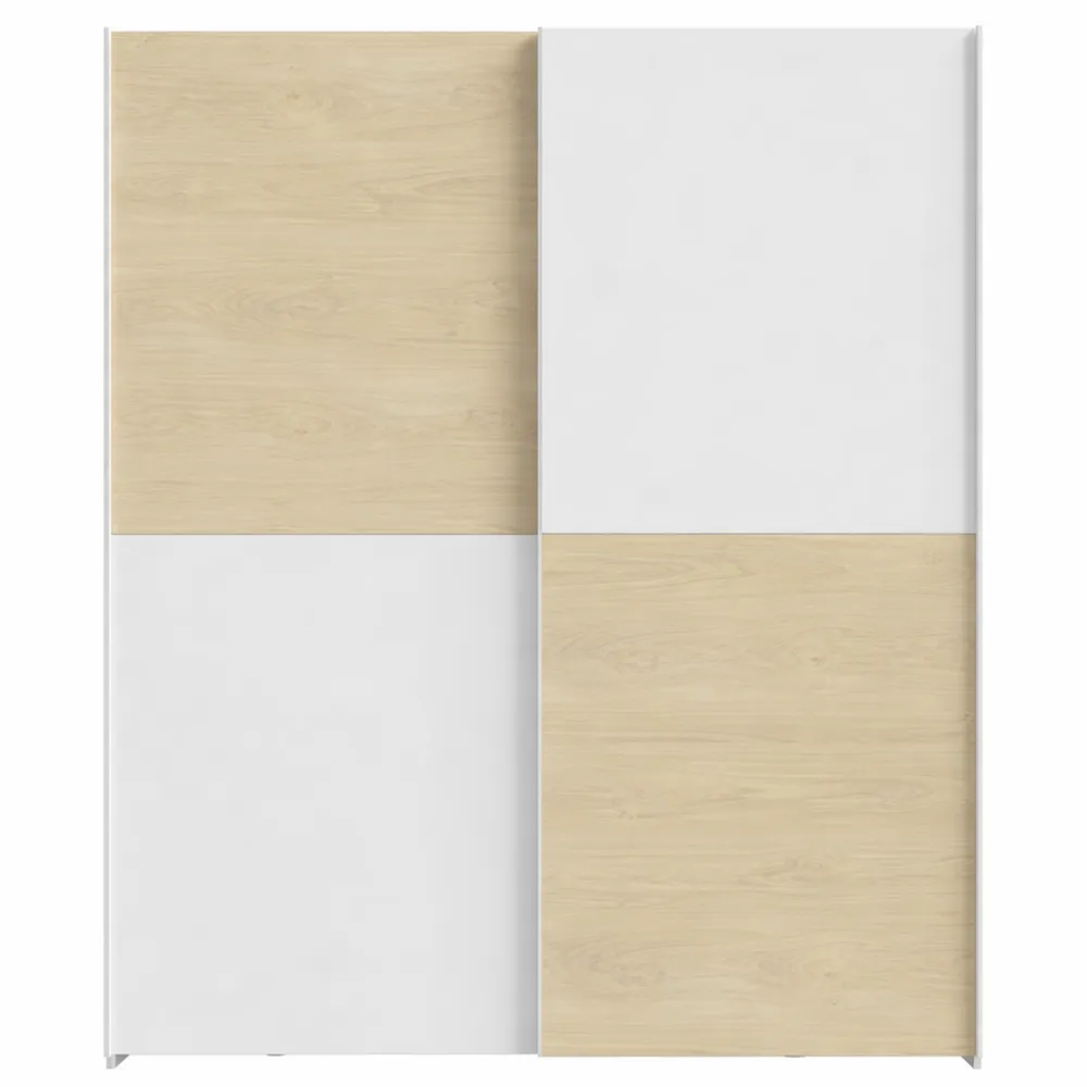 Armadio spazioso con ante scorrevoli in legno truciolare, vari colori