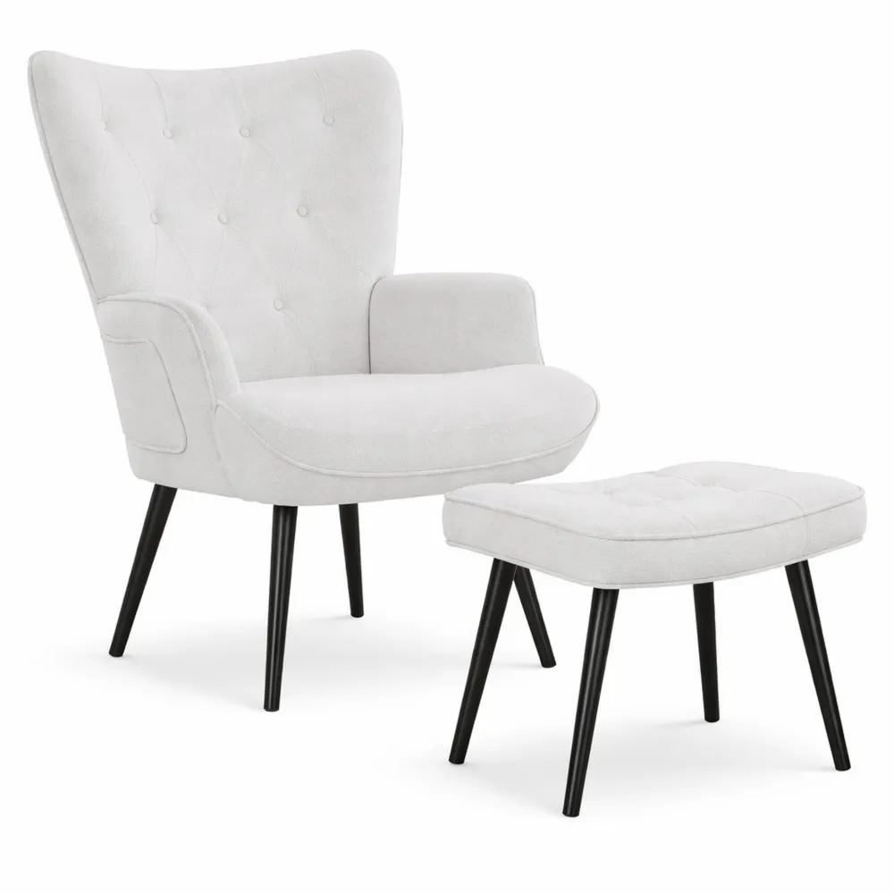 Poltrona Relax con Poggiapiedi, Comoda Sedia da Lettura Grigia per Salotto e Camera, Capacità 168kg