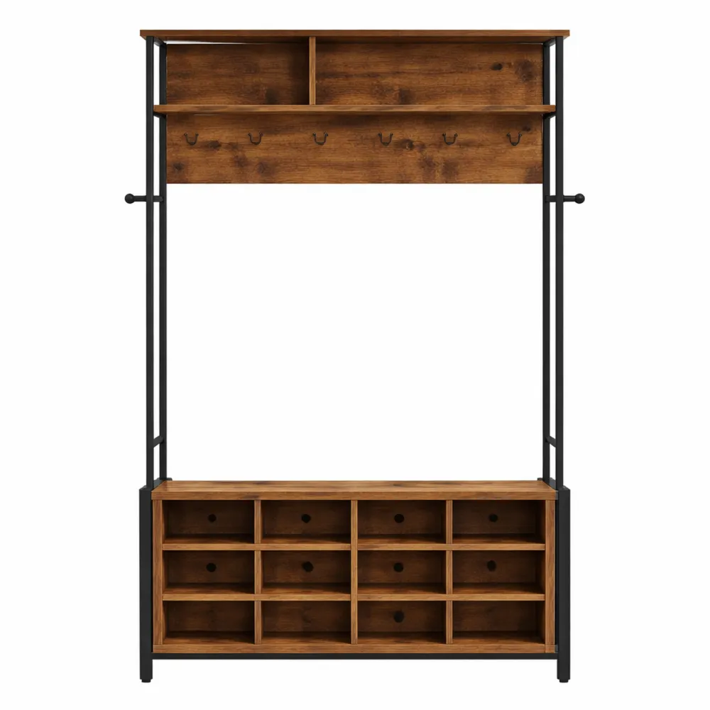 Appendiabiti Ingresso Industriale con Panca e Scarpiera