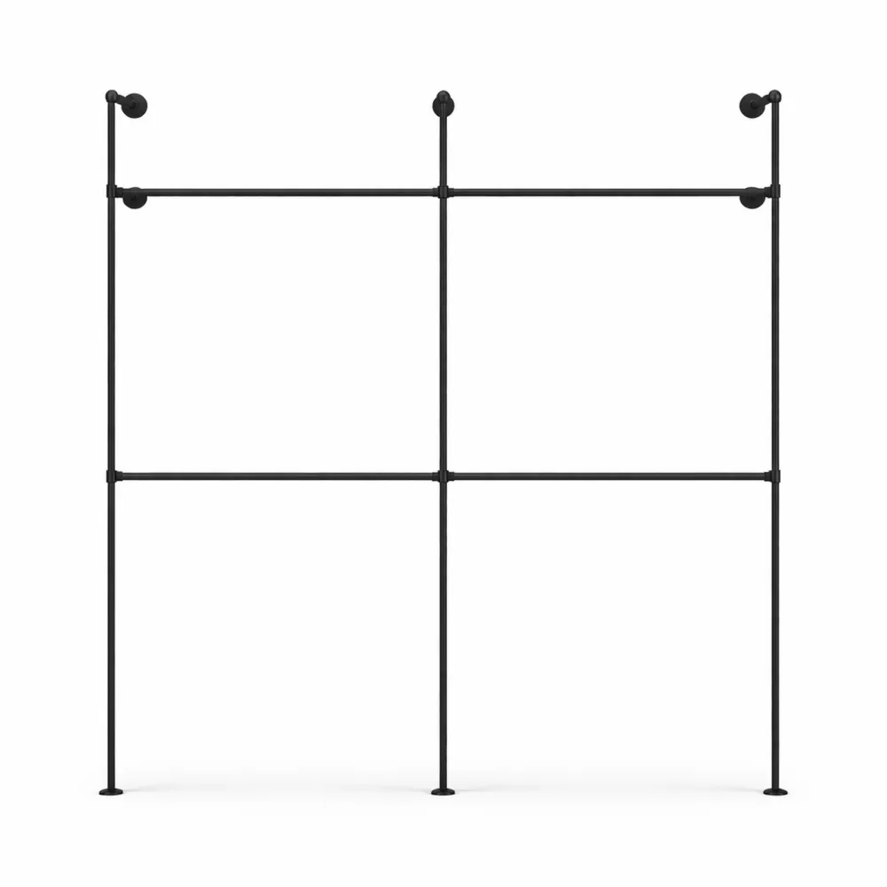 Appendiabiti da Muro Industriale in Metallo con Tubi d'Acqua