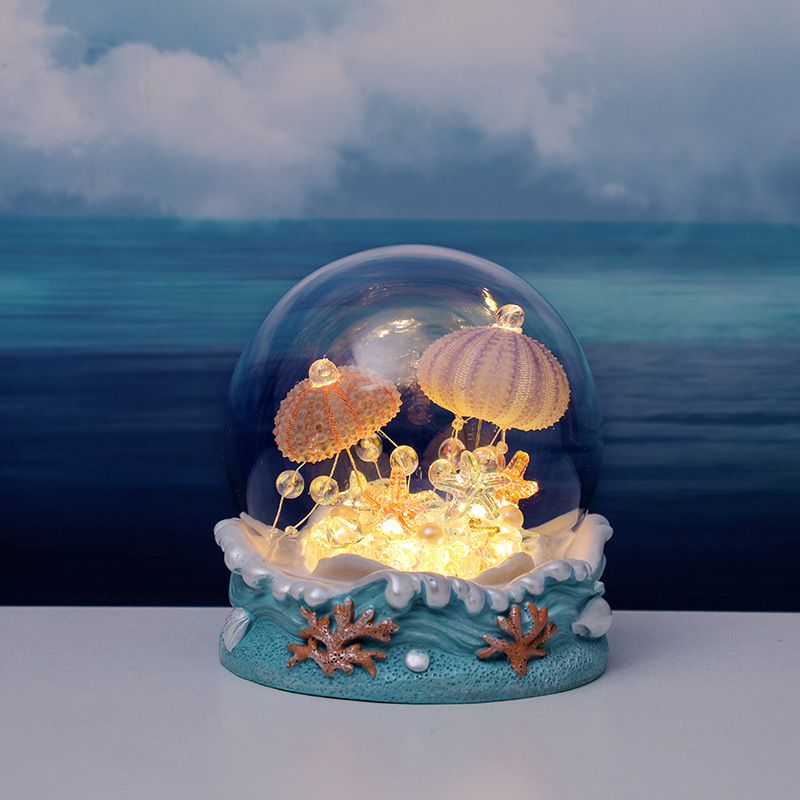 Creative DIY Seashell Mushroom Night Light – Glowing Birthday Gift for Friends, Bedroom Desktop Ornament