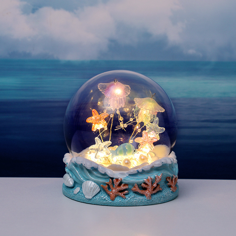 Creative DIY Seashell Mushroom Night Light – Glowing Birthday Gift for Friends, Bedroom Desktop Ornament