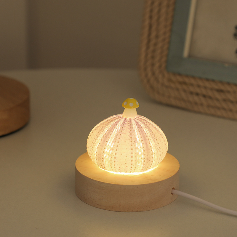 Creative DIY Seashell Mushroom Night Light – Glowing Birthday Gift for Friends, Bedroom Desktop Ornament
