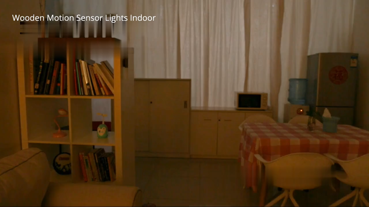 Wooden Motion Sensor Lights Indoor Smart Home LED Night Light – Rechargeable, Magnetic, Motion-Sensing Ambient Light for Bedrooms and Hallways