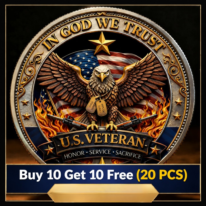 Last Day 60% OFF 🔥 Honor America’s Heroes – 250 Years of Freedom Veteran Tribute Coin