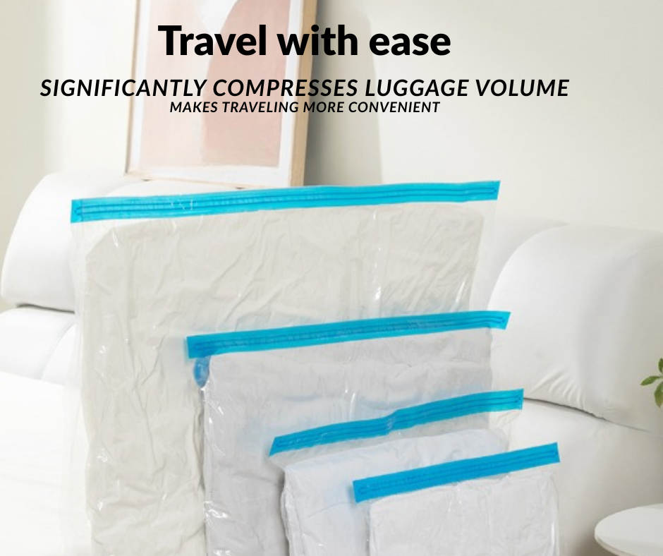 10pcs Vacuum Compression Storage Case Set With Manual Pump-Thickened Transparent Vacuum Compression Storage Bags for Clothes and Quilts – Ideal for Travel and Storing Down Jackets