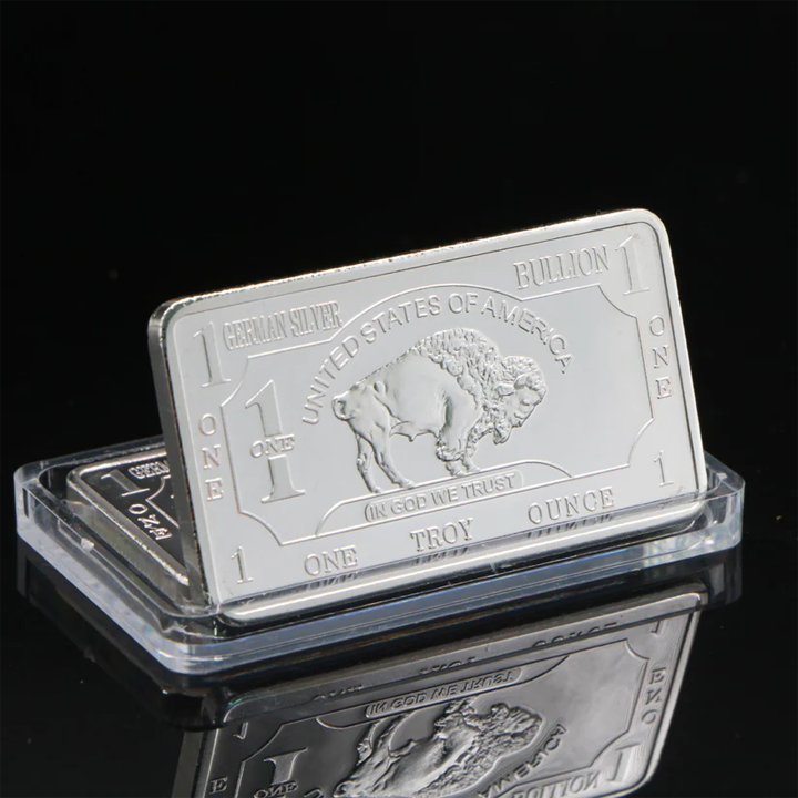 🔥 Final Hours! Only $16.98 - Buffalo Commemorative Silver Bar - 1 oz One Troy Ounce .999 Fine German Silver Bar