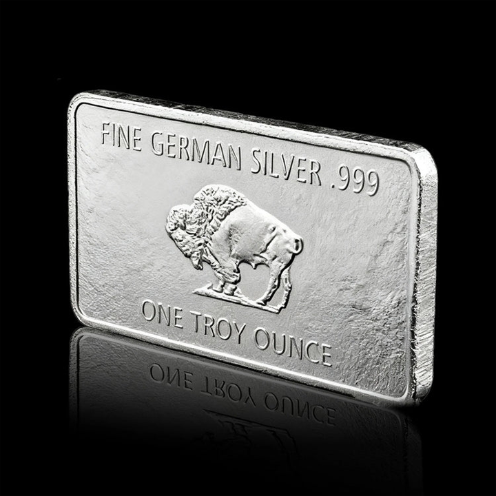 🔥 Final Hours! Only $16.98 - Buffalo Commemorative Silver Bar - 1 oz One Troy Ounce .999 Fine German Silver Bar