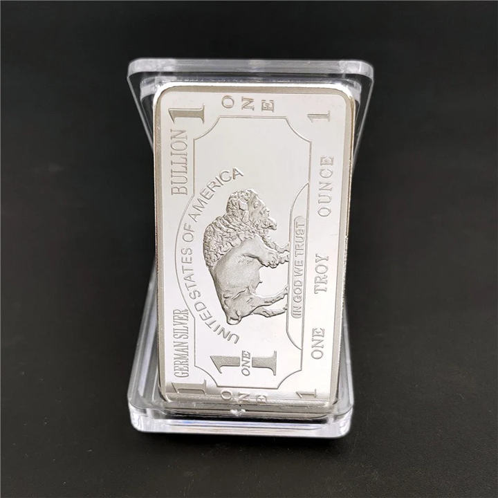 🔥 Final Hours! Only $16.98 - Buffalo Commemorative Silver Bar - 1 oz One Troy Ounce .999 Fine German Silver Bar