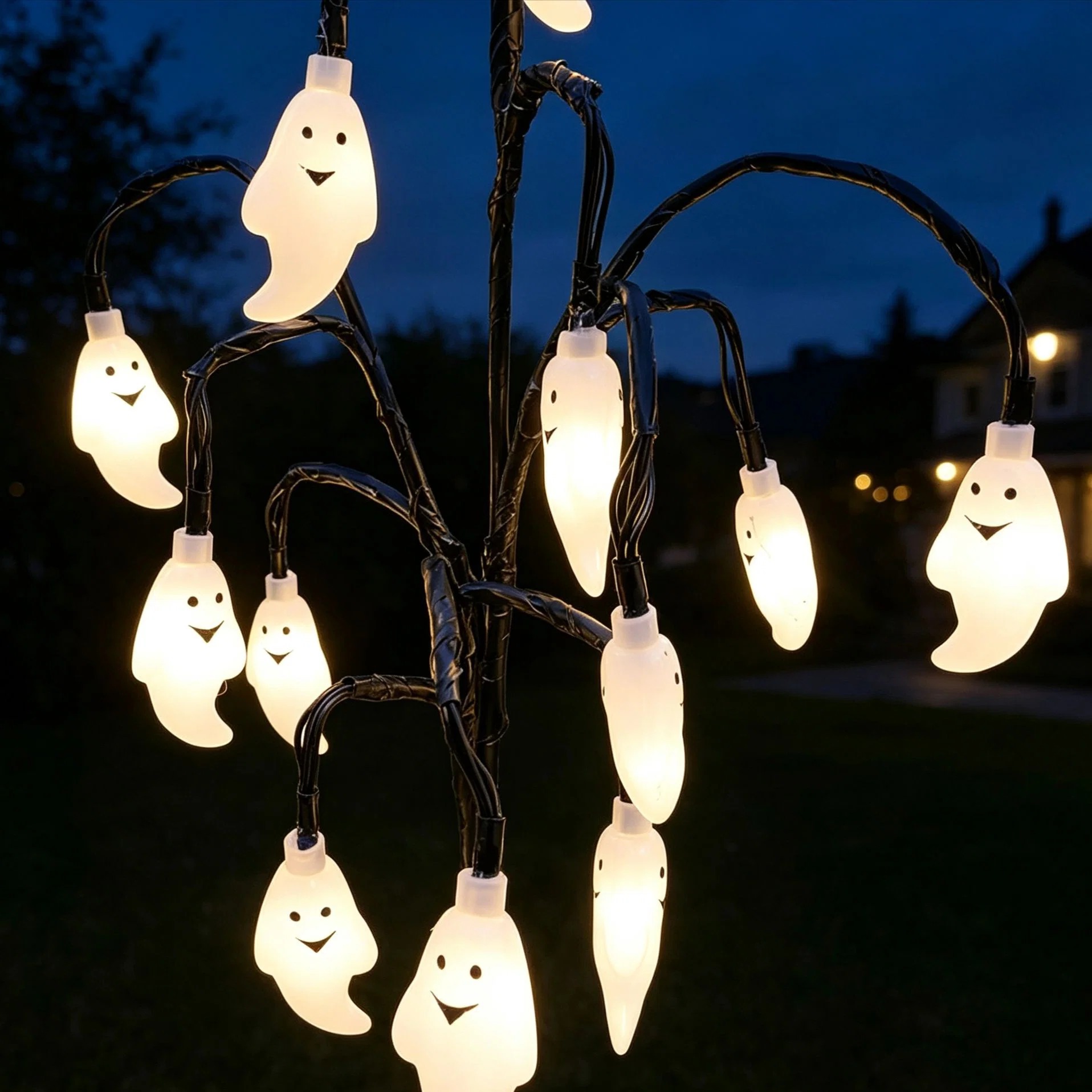 Pumpkin Solar Stake Lights -Halloween Outdoor Yard Decor