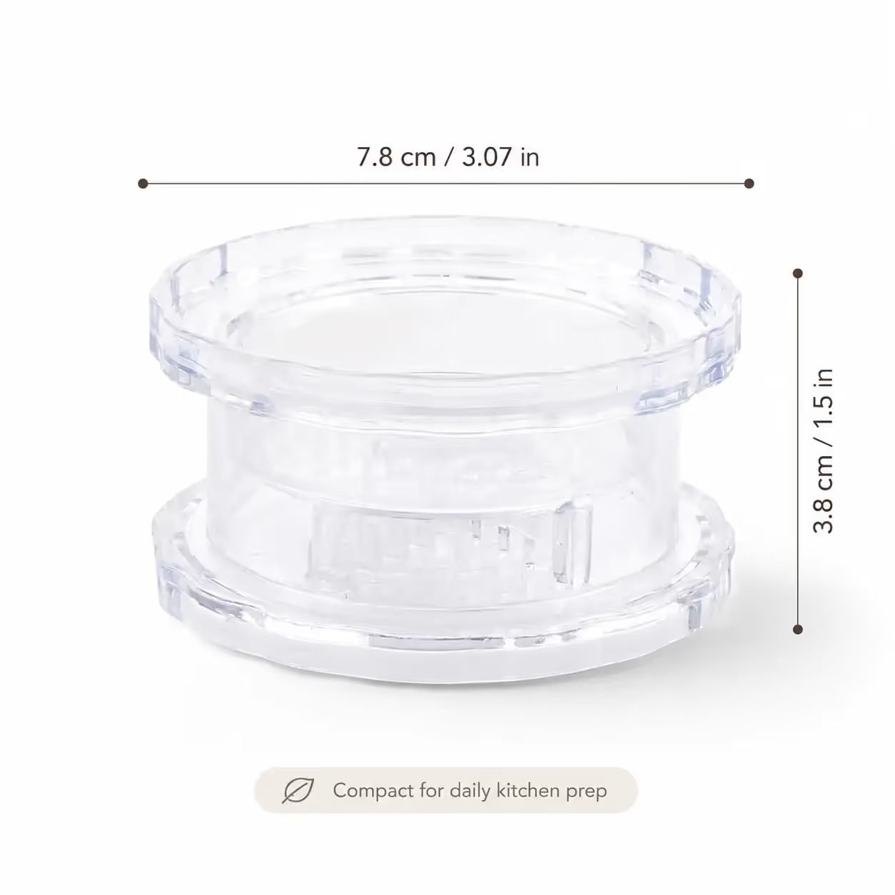2PCS Clear Manual Garlic Twister and Ginger Mincer Tool