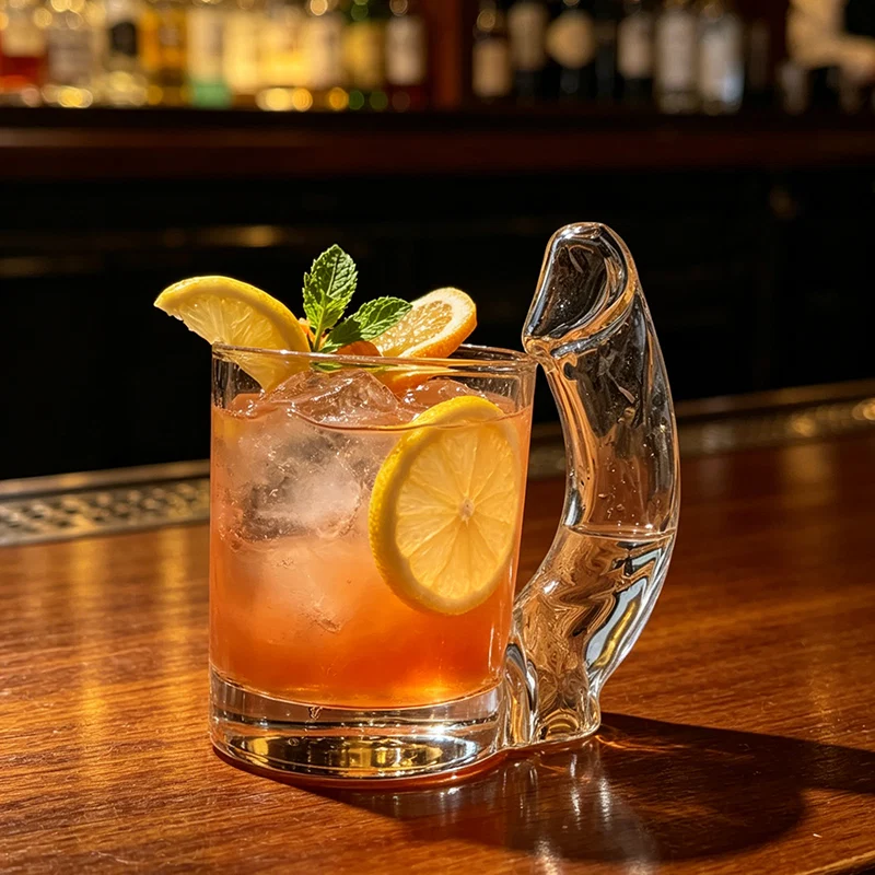 Fun D-Cup Shaped Glass Cocktail Glass
