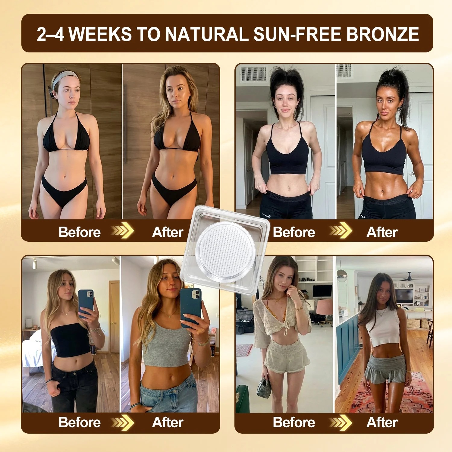 Sunless Instant Bronze Tanning Microneedle Patch Bronze Glow, Made Simple- (Just once a day) Visible Bronze Glow in 7 Days V No UV, No Orange, No Streaks,No DHA, No Mess.