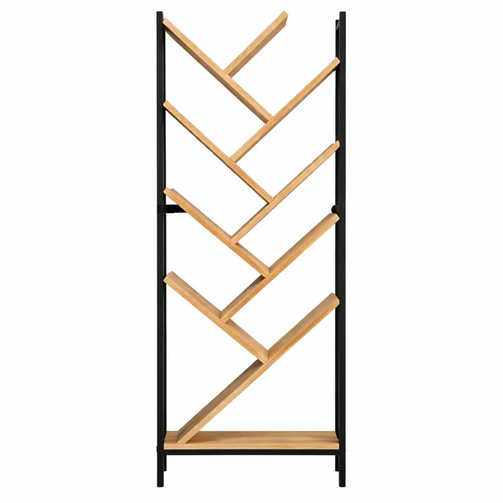 Bibliothèque en forme d'arbre à 10 niveaux, design industriel, 170 cm