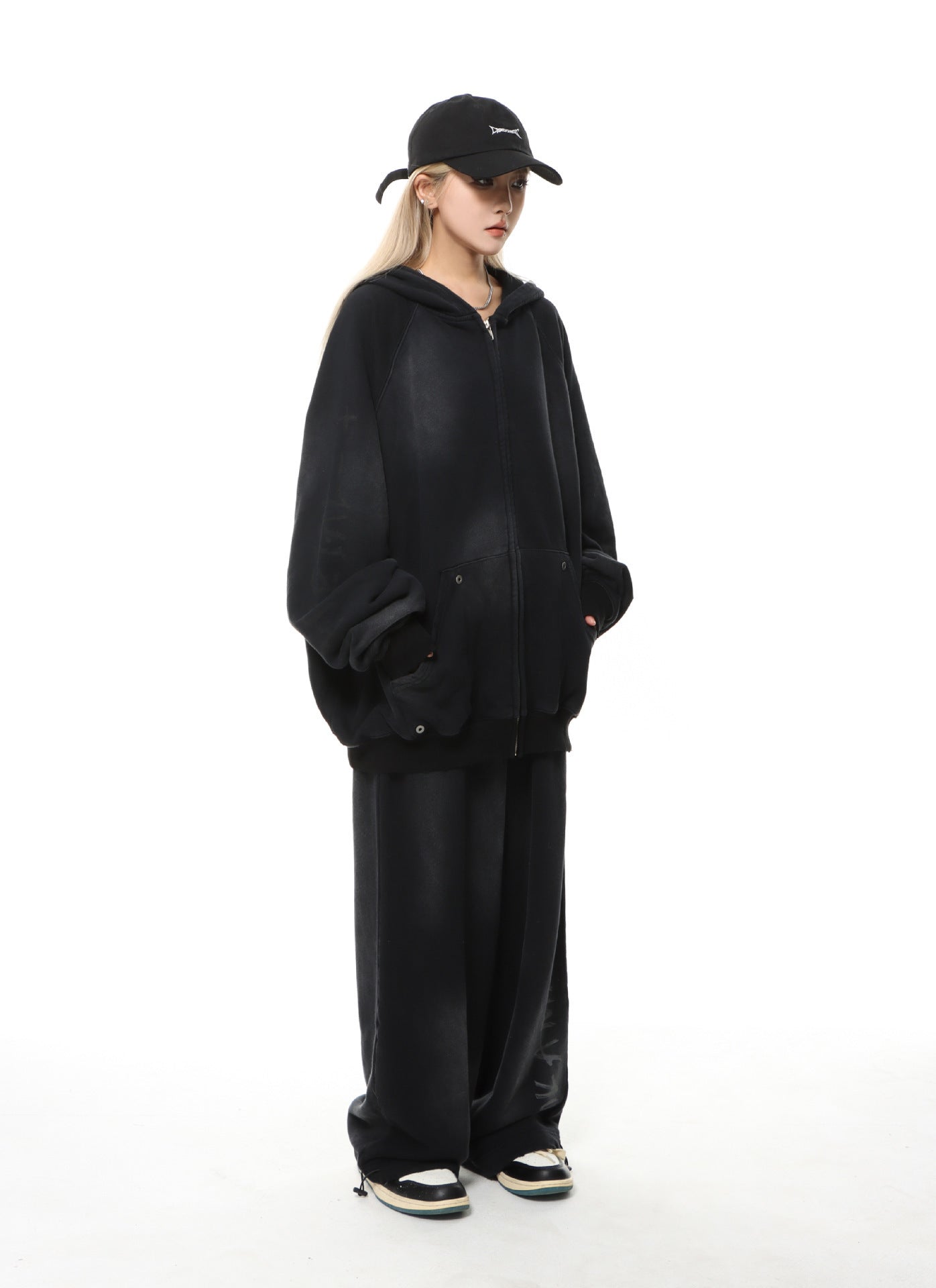 ※特別SALE価格【セットアップ／Unisex／送料無料】ダメージドルマンジップセットアップ mry001585