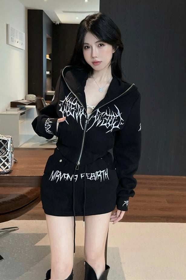 Cutting pants with zippers and mini skirts mry002183