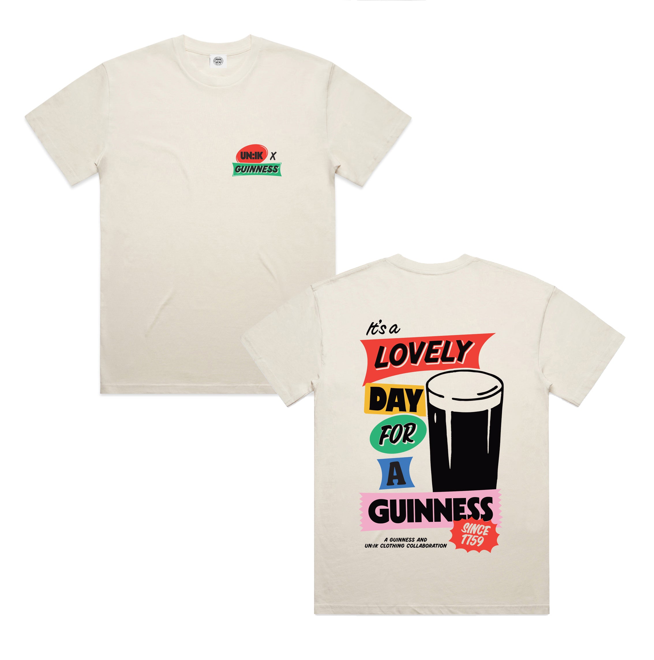 Guinness x UN:IK 'Retro' Tee - Ecru