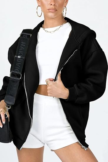 Women's 2026 Zip Up Y2K Hoodies Casual Long Sleeve Sweatshirts Fall Spring Track Jackets with Pockets