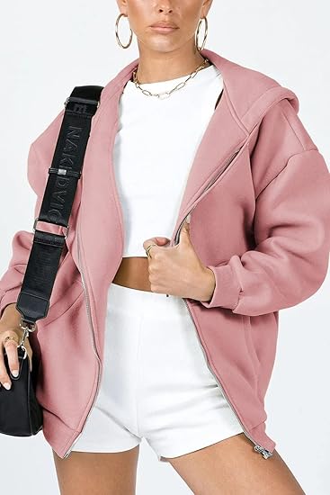 Women's 2026 Zip Up Y2K Hoodies Casual Long Sleeve Sweatshirts Fall Spring Track Jackets with Pockets