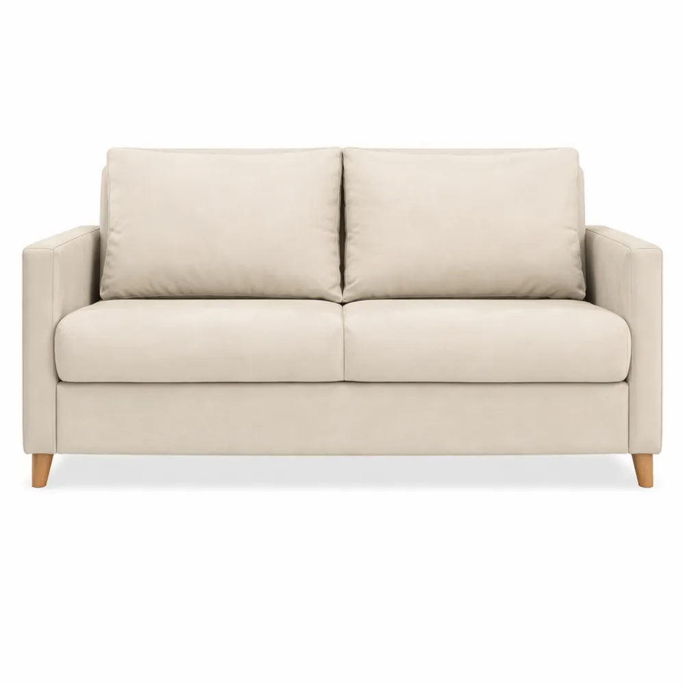 Divano Letto Matrimoniale con Box Contenitore e Chaise Longue Estraibile