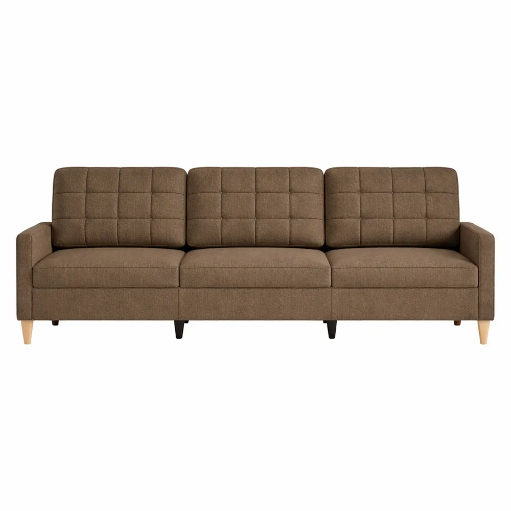 Divano a 3 Posti in Tessuto per Soggiorno e Camera