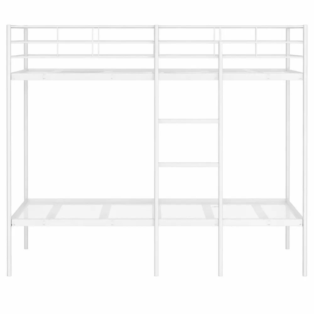 Letto a Castello Bianco in Acciaio 80x200 cm