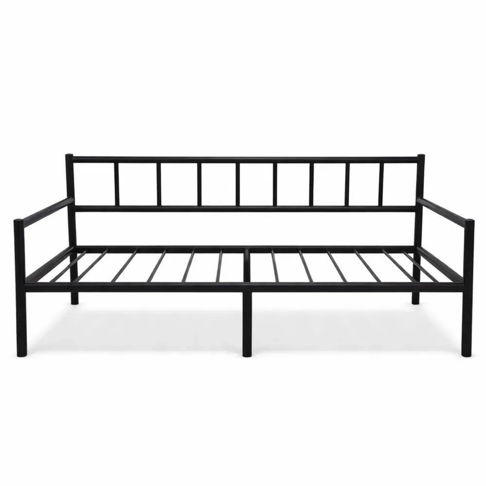Struttura letto singolo in metallo, 90 x 200 cm, divano multiuso