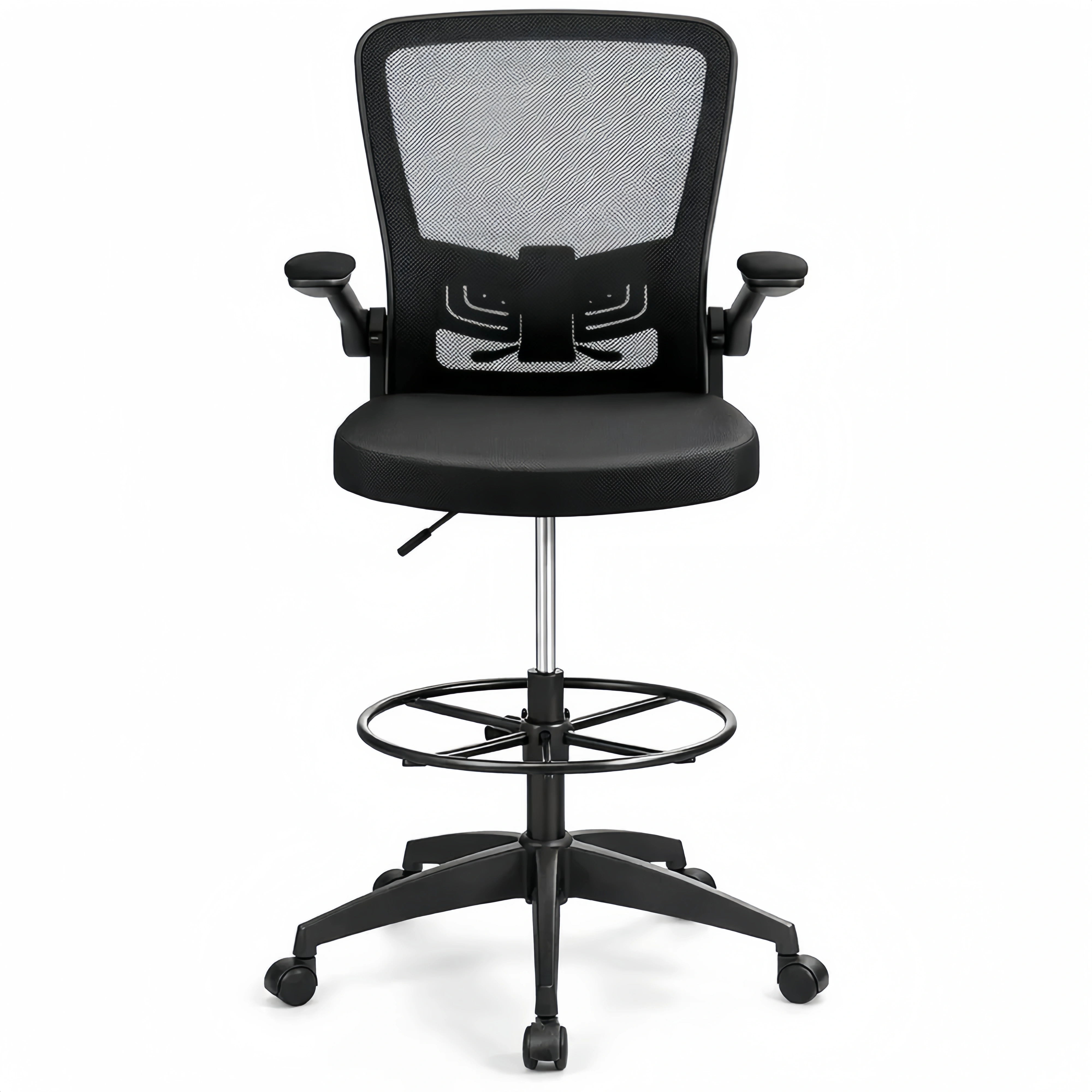 Chaise de Bureau Ergonomique avec Repose-Pieds Réglable