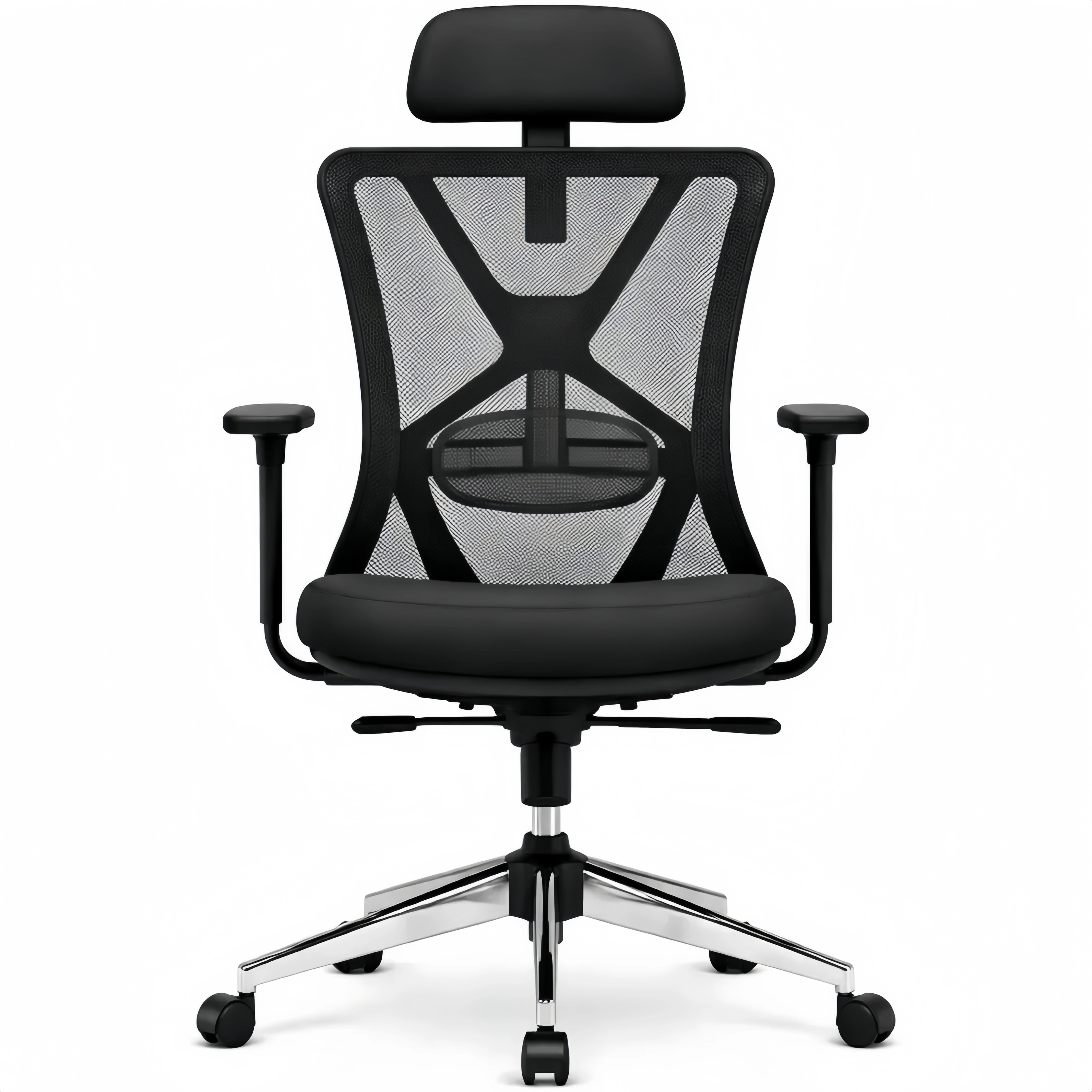 Chaise de Bureau Ergonomique avec Dossier Haut et Support Lombaire