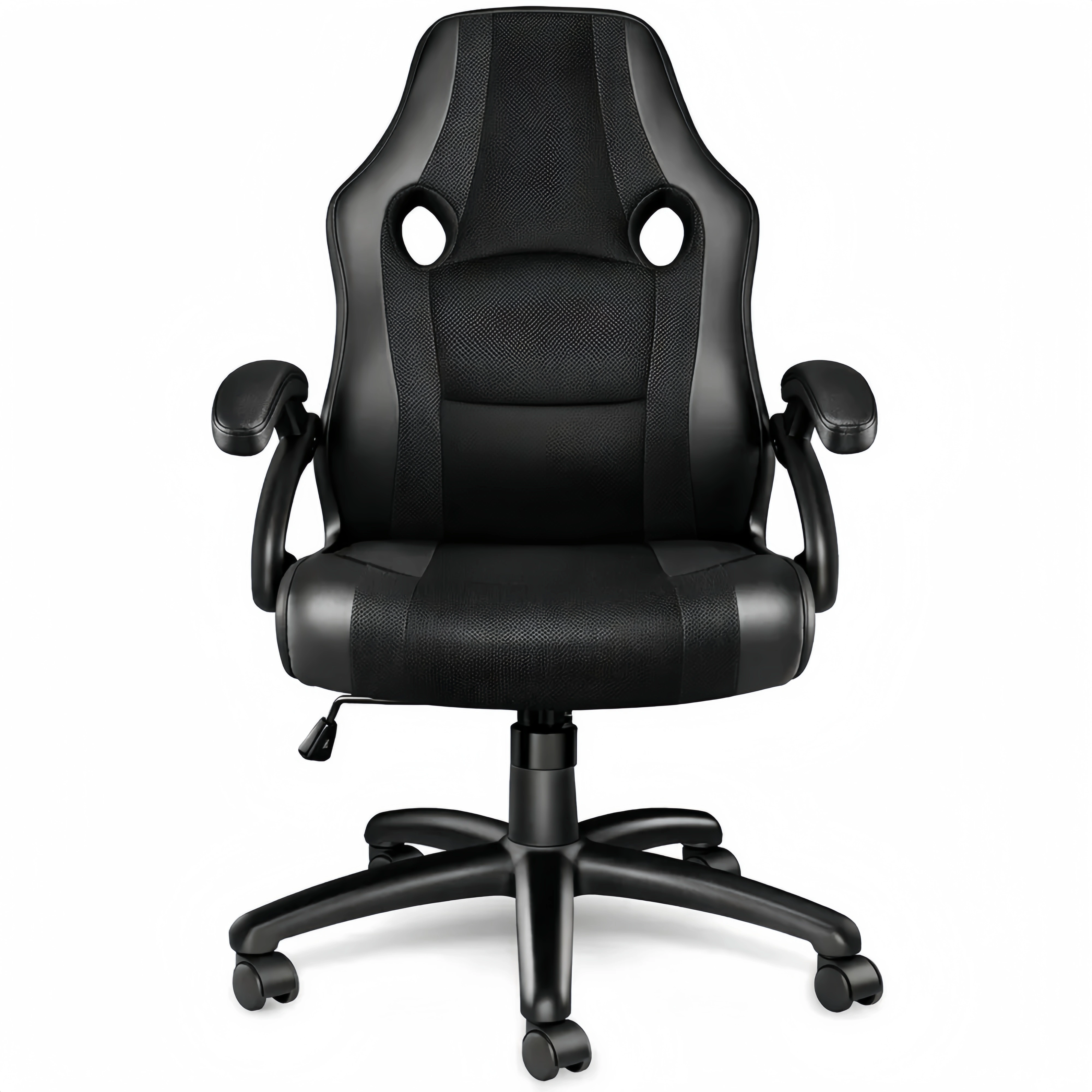 Chaise de Bureau Ergonomique Pivotante avec Accoudoirs et Hauteur Réglable