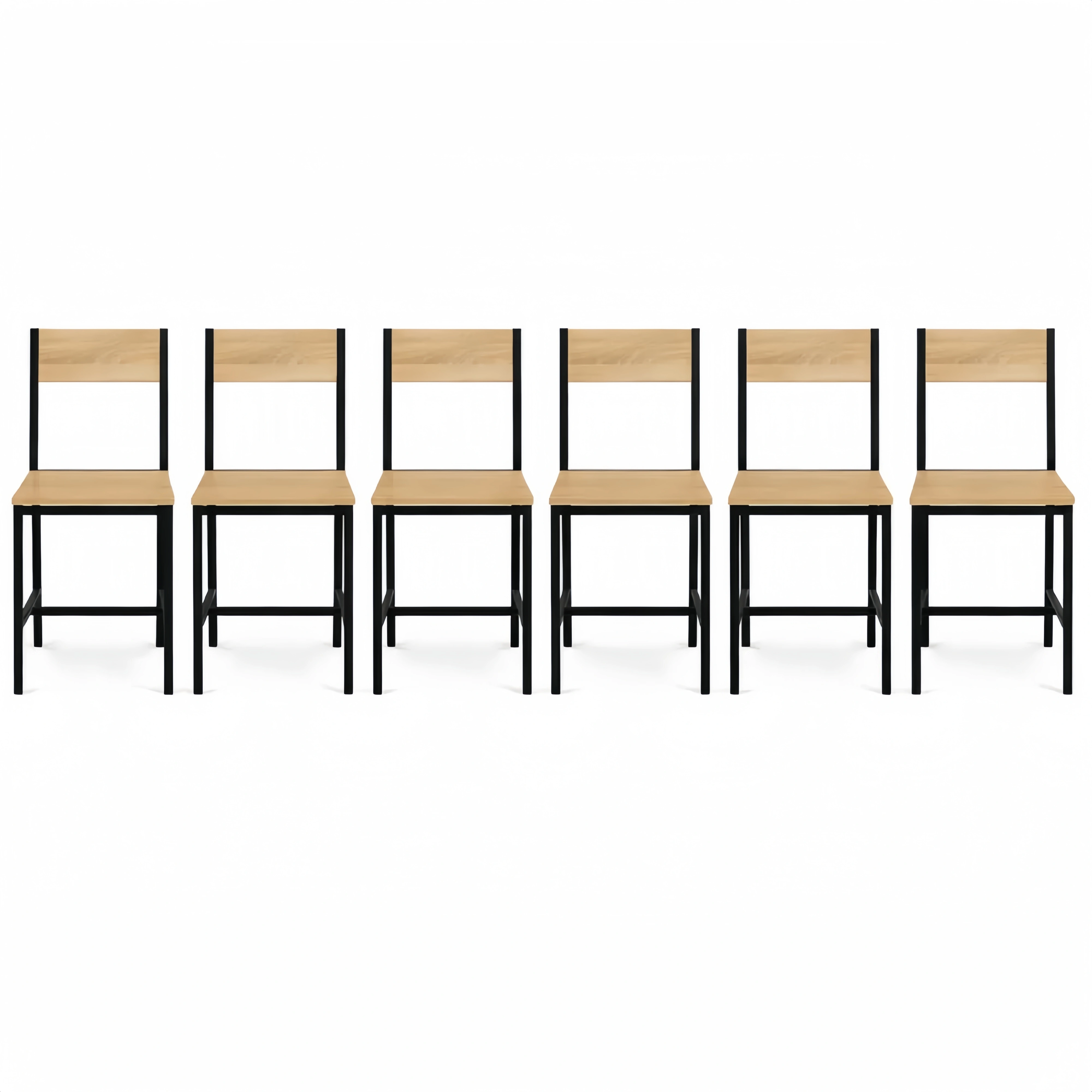 Ensemble de 6 chaises de salle à manger style industriel