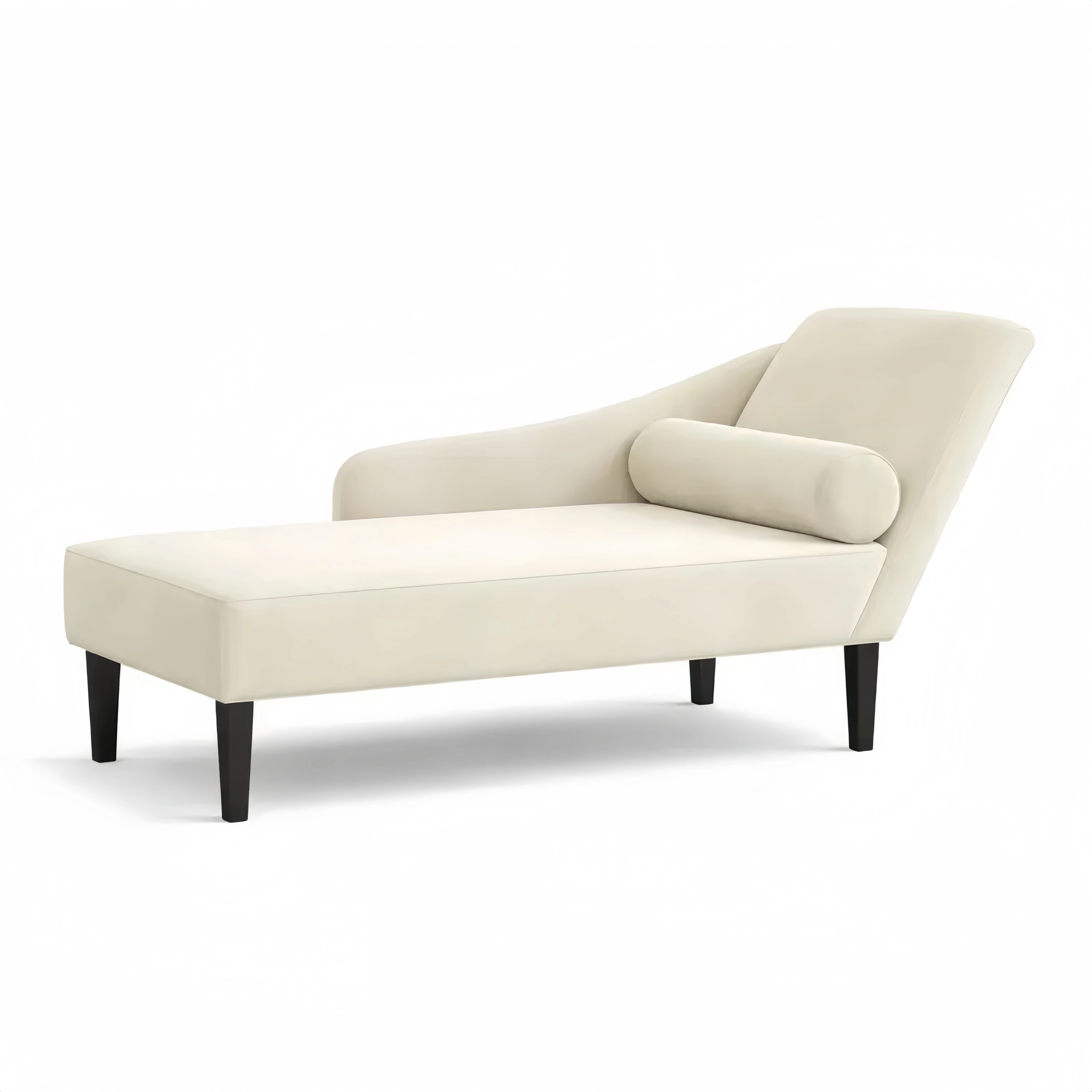 Chaise Longue en Velours Relax avec Accoudoir pour Salon