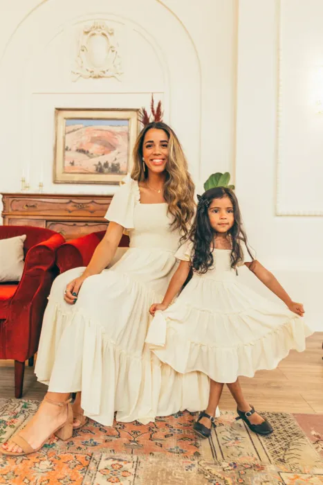 This lightweight, flowy, butter-colored dress is an effortless addition to any closet. 