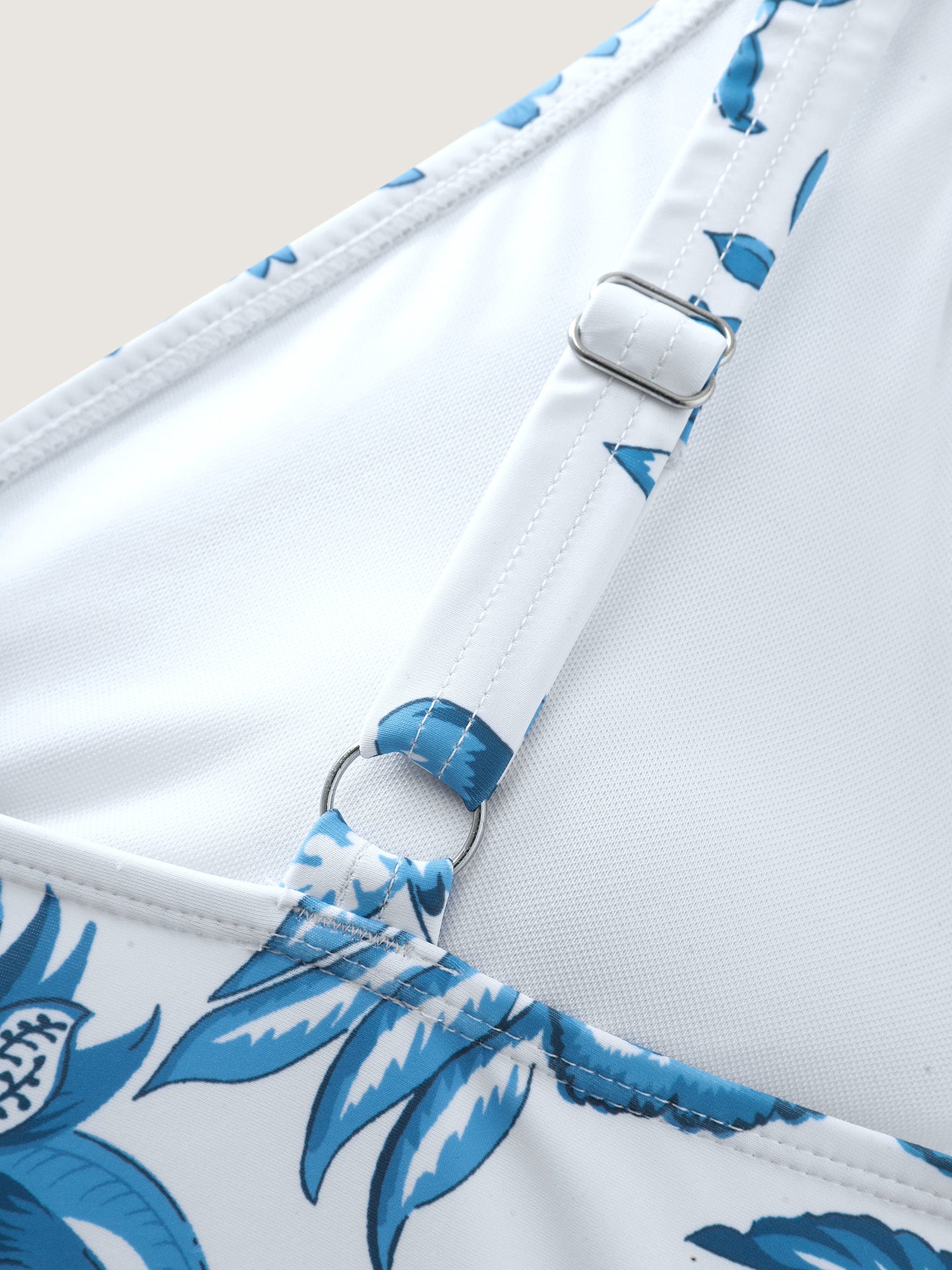 Two-Piece Floral Print Ruched Mesh Swimsuit, Sarong