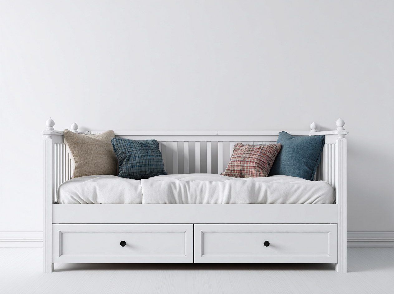 Sofás cama madera 205x95x90 cm - blanco - estilo clásico funcional-Casamyly