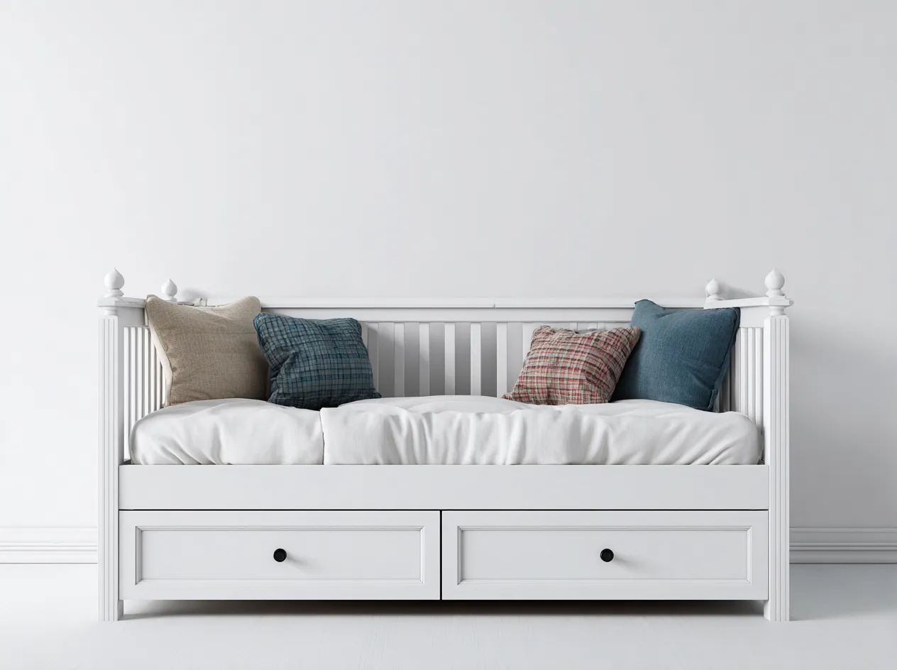 Sofás cama madera 205x95x90 cm - blanco - estilo clásico funcional-Casamyly