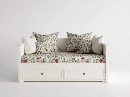 Sofás cama de madera con cajones 200x90x85 cm - Blanco - Estilo clásico multifuncional-Casamyly