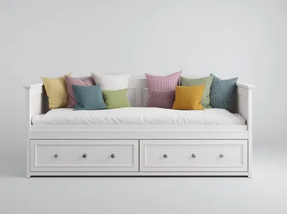 Sofás cama de madera con cajones 200x90x85 cm - Blanco - Diseño clásico con almacenamiento-Casamyly