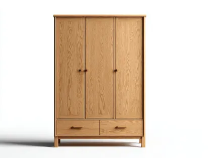 Armarios madera 120x55x190 cm - roble natural - estilo escandinavo funcional-Casamyly