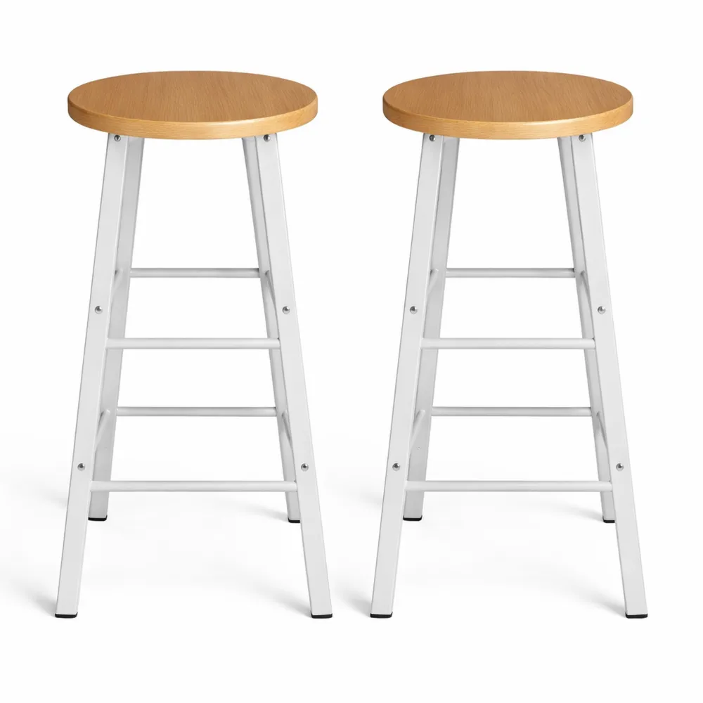 Tabourets de Bar Industriels avec Repose-Pieds